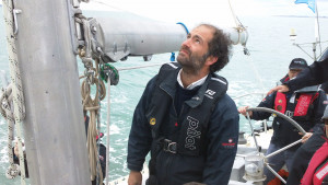 Le skipper, Mathieu sur PD VI (AG Lorient, 28/4/12).