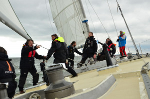 à bord de Pen-Duick VI