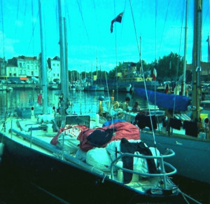 Aout 1967, Pen Duick 3 à La Rochelle 1er de Plymouth La Rochelle