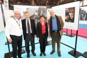 Madame Annick Girardin Ministre des Outre Mers, Yves Lyon Caen President  de la FIN avec Jean Pierre Couteleau et Gerard Petipas