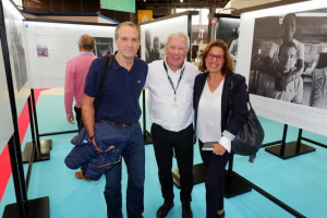 Pascal Jamet et Karine Gilbert de Volvo Penta avec Jean Pierre Couteleau