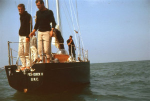 Visite d'Eric Tabarly à l'Herbaudière - aout 1964