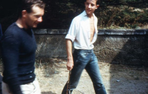 Visite d'Eric Tabarly à l'Herbaudière - aout 1964